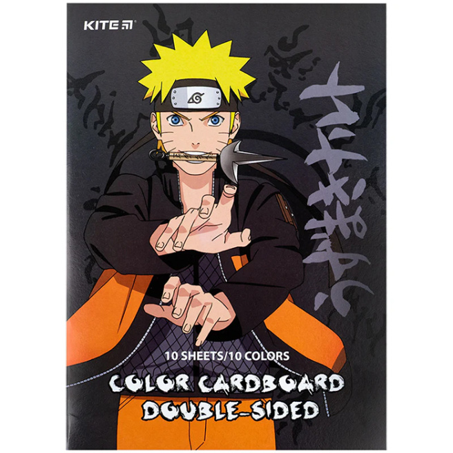 Set carton colorat A4 Kite Naruto 10 foi 10 culori