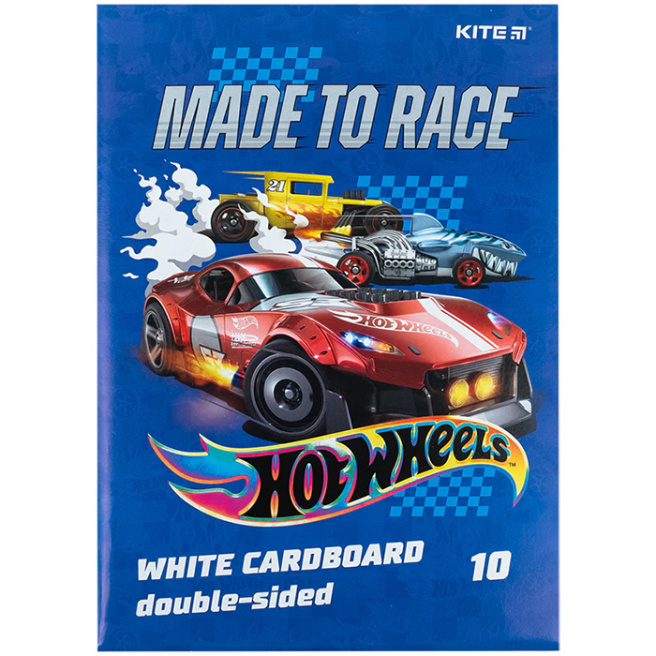 Set carton alb A4 Kite Hot Wheels 10 foi