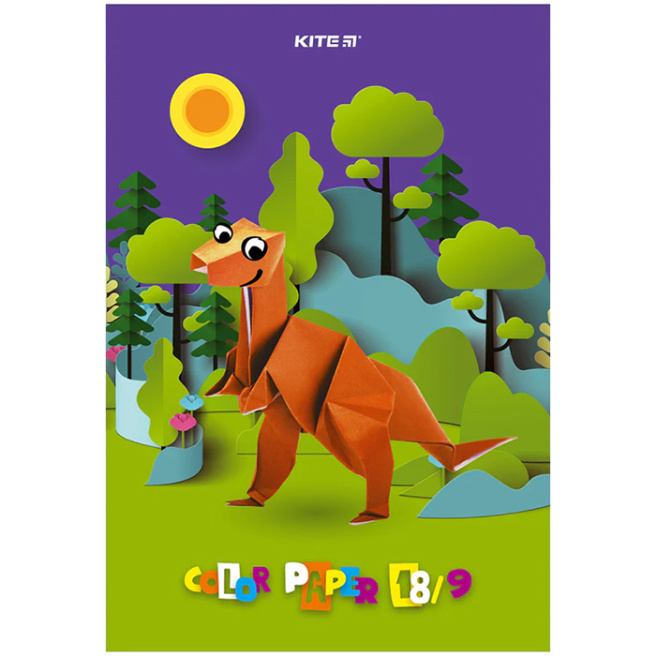 Set hîrtie colorată A4 Kite 18 foi 9 culori