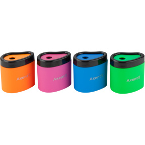 Ascuțitoare Axent Neon Soft, cu container, assorti