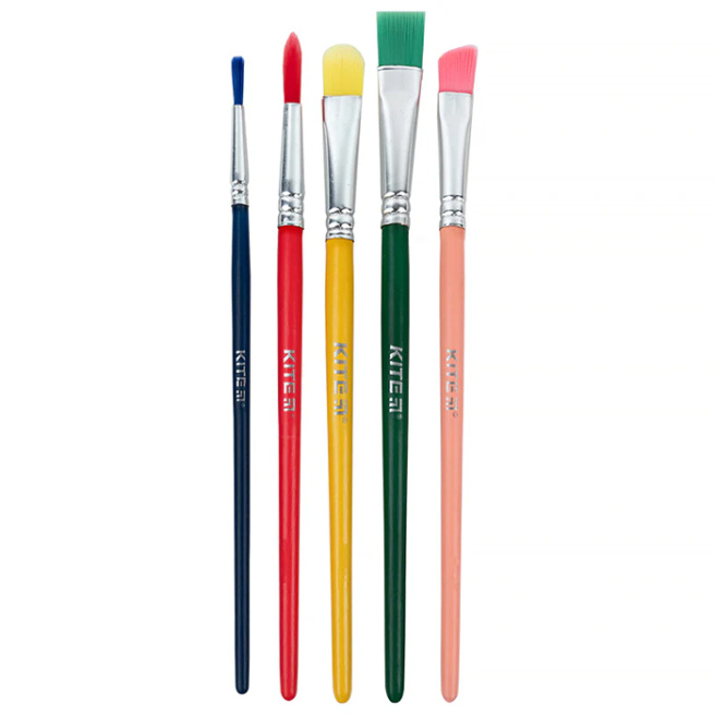 Set din 5 perii sintetice Kite Classic 3, 5, 8, 9, 10