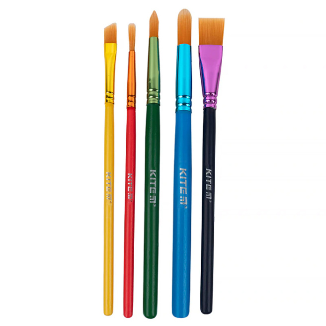 Set din 5 perii sintetice Kite Classic 1, 4, 5, 6, 10