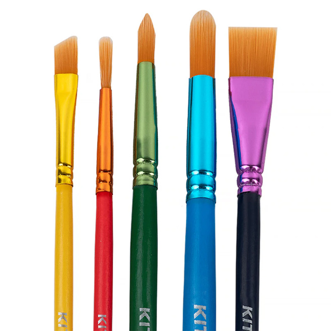 Set din 5 perii sintetice Kite Classic 1, 4, 5, 6, 10