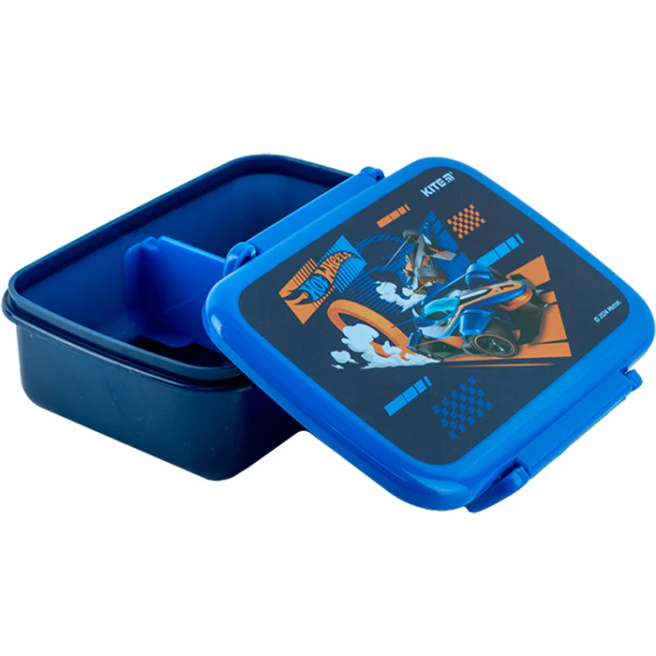 Lunch box KITE Hot Wheels, albastru, 420 ml