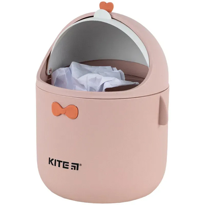 Coș de gunoi pentru birou Kite, culoarea piersică
