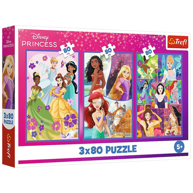 Пазлы "3x80" - Princesses friends