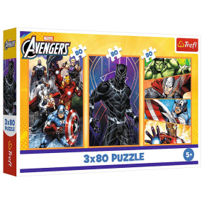 Пазлы "3x80" - Disney Marvel The Avengers