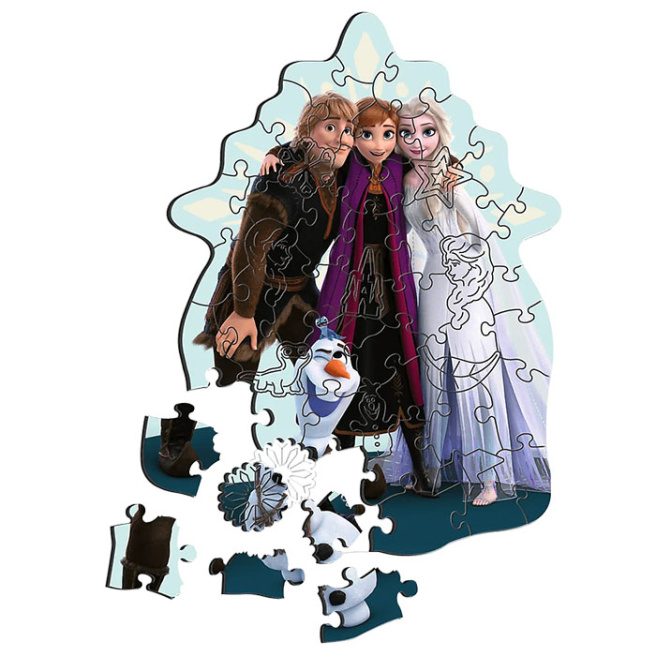 Пазлы "50 Wooden Contour Puzzle" -  Favorite Frozen
