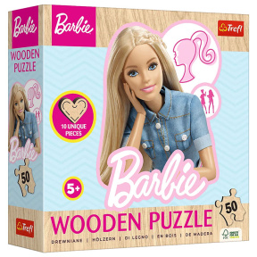 Пазлы "50 Wooden Contour Puzzle" -  Favorite fashionable Barbie