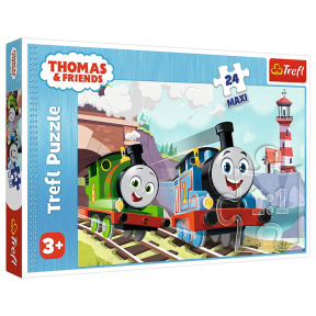 Пазлы "24 Maxi" - Tom and Percy on the tracks / Thomas and Friends