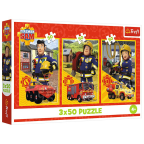 Пазлы "3x50" - Fireman Sam