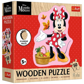 Пазлы "50 Wooden Contour Puzzle" -  Happy Minnie