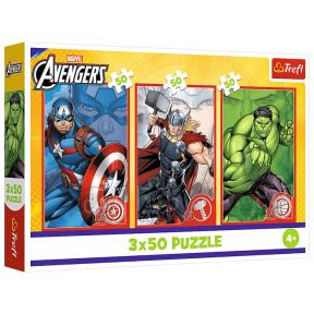 Пазлы "3x50" - Disney Marvel The Avengers