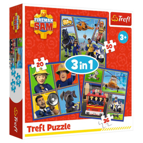 Пазлы "3in1" - Fireman Sam day