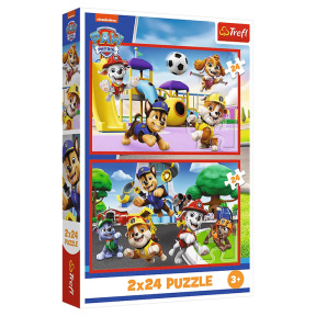 Пазлы "2x24" -Doggy day of fun / Viacom PAW Patrol