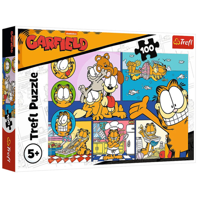 Пазлы "100" -  Lazy Garfield