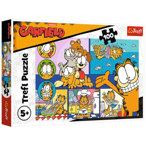 Пазлы "100" -  Lazy Garfield