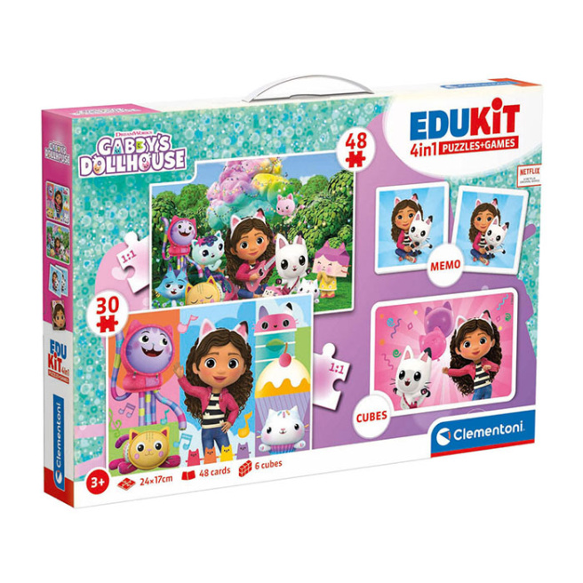 Set de jocuri GABBYS DOLLHOUSE EDUKIT 4IN1
