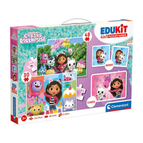 Set de jocuri GABBYS DOLLHOUSE EDUKIT 4IN1