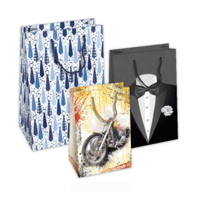 Пакет подарочный (XL) 33x45,7x10 см MEN (микс)
