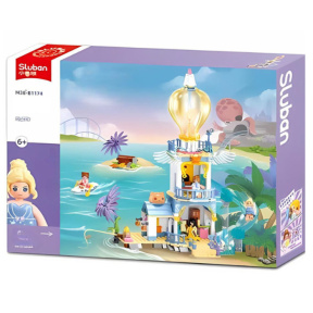 Set de construcție ”Castel cu tobogan”, 404 elemente