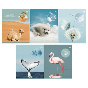 Тетрадь 96 листов клетка BG "Естественная среда"