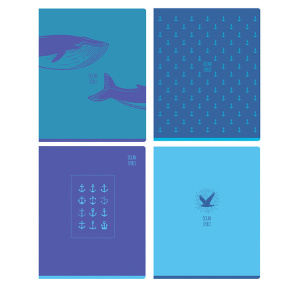 Тетрадь 96 листов клетка BG "Дух океана"