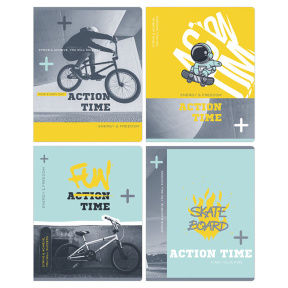 Тетрадь 96 листов клетка BG "Активное время"