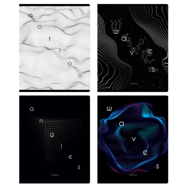 Caiet pătrățele 80 foi BG "Motion Graphics"
