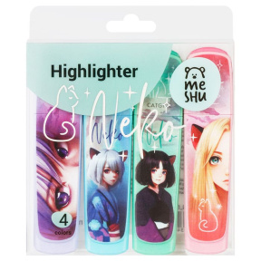 Set iluminatoare MESHU "Neko", 4 culori, culori pastelate, 1-5 mm