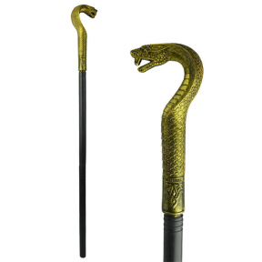 Halloween, Sceptru auriu șarpe 60 cm
