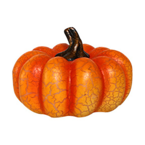 Halloween, Dovleac decorativ cu efect craquelur, portocaliu, 7 cm