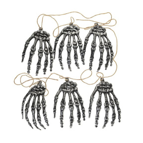 Halloween, Decor pe funie, mâini schelet