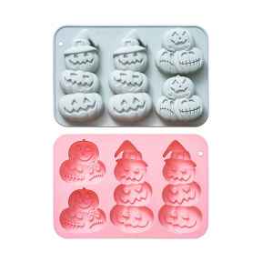 Halloween, Matriță silicon Jack - cap de dovleac 21х14х2,6 cm