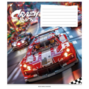 Тетрадь 12 листов клетка Школярик 3459 Crazy track