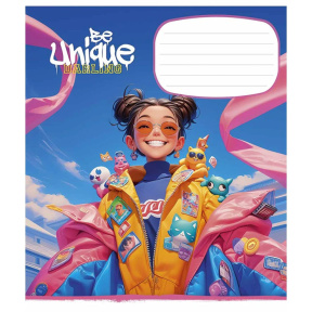 Тетрадь 18 листов клетка Школярик 3455 Be unique