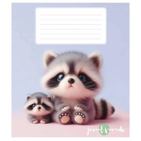 Тетрадь 12 листов клетка Школярик 3489 Jovial friendy