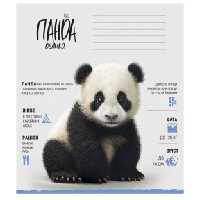 Тетрадь 12 листов линейка Школярик 3279 Wild world