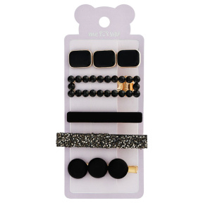 Agrafe MESHU Black clasic 5 buc.