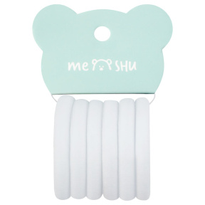 Elastice de păr MESHU "Essence" Alb 6 buc.