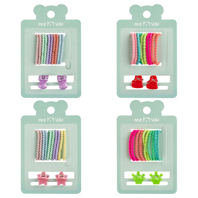 Set accesorii pentru păr MESHU Elastice + agrafe 10 buc. + 2 buc.