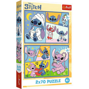 Puzzle "2x70" - Theres no boredom with Stitch / Disney Lilo&Stitch