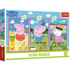 Puzzle "3x50" - The power of friendship / Peppa Pig