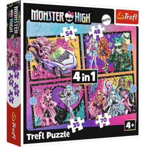 Puzzle "4in1" - An electrifying day at Monster High / Mattel, Monster High