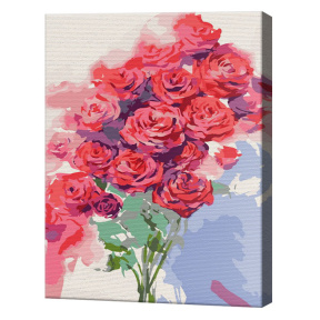 Букет роз, 30x40 см, картина по номерам