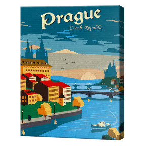 Прага. Постер, 30x40 см, картина по номерам