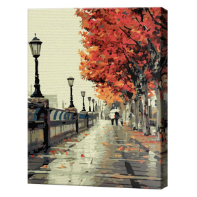 Осенняя набережная, 30x40 см, картина по номерам