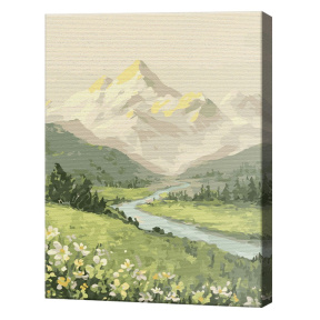 Зеленые горы, 30x40 см, картина по номерам