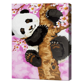 Панда на веточке, 30x40 см, картина по номерам