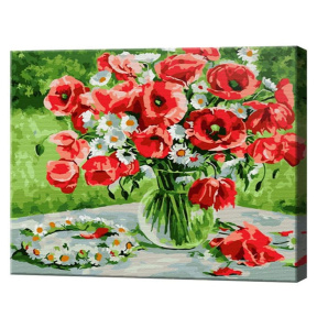 Букет из маков, 30x40 см, картина по номерам